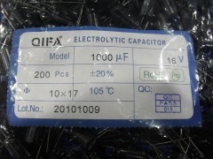 原裝正品，廠家直銷(xiāo)16v1000UF（8*16）-- 廣奇發(fā)電子有限公司